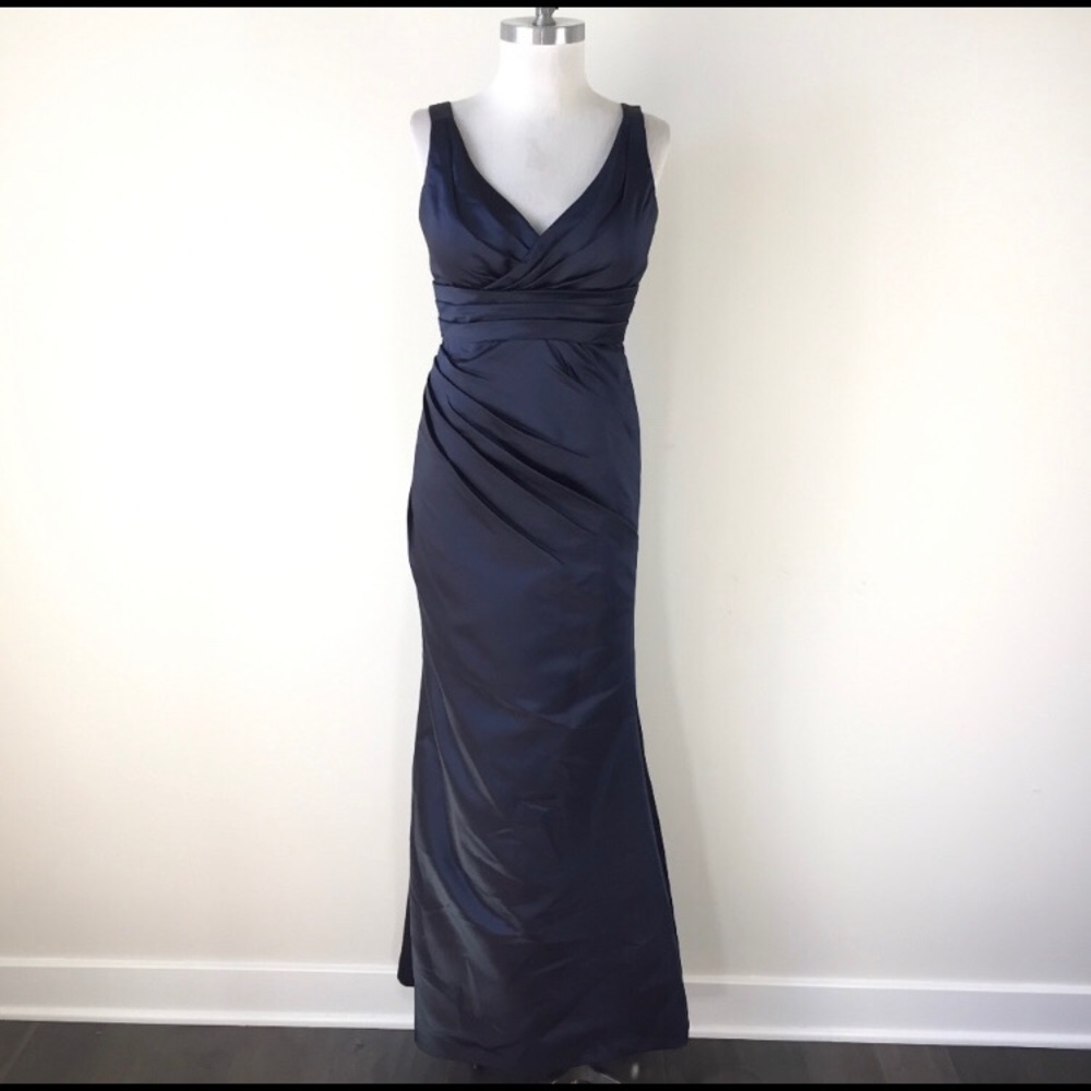 Navy Bill Levkoff Formal Gown